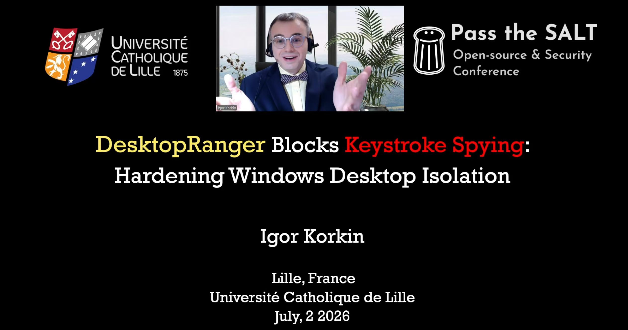 Igor Korkin at Pass the SALT 2026