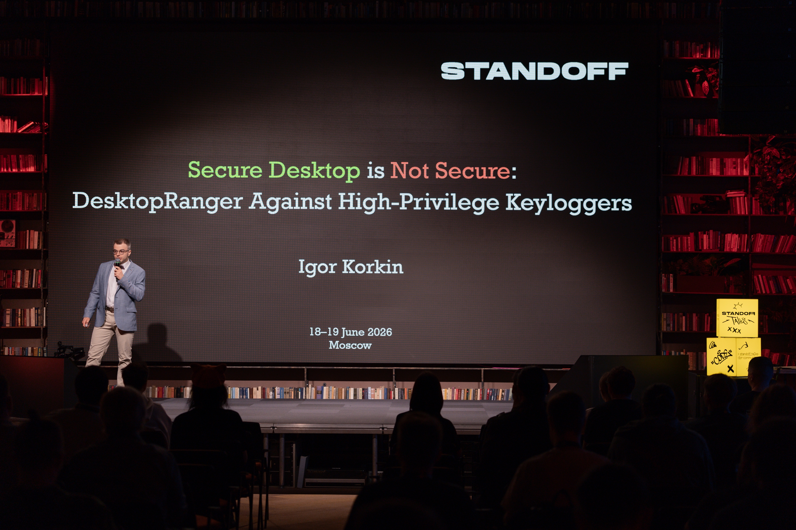 Igor Korkin speaking at StandOff Talks 2026